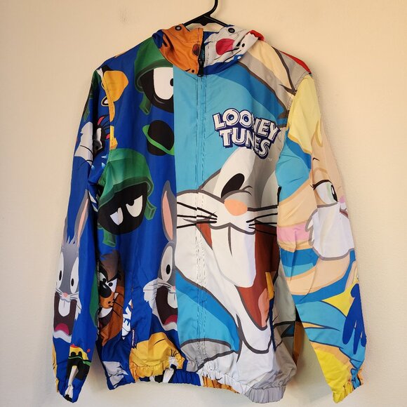 Looney Tunes, Windbreaker Jacket hoodie Members Only, Size S, Multiple Color - Picture 1 of 16